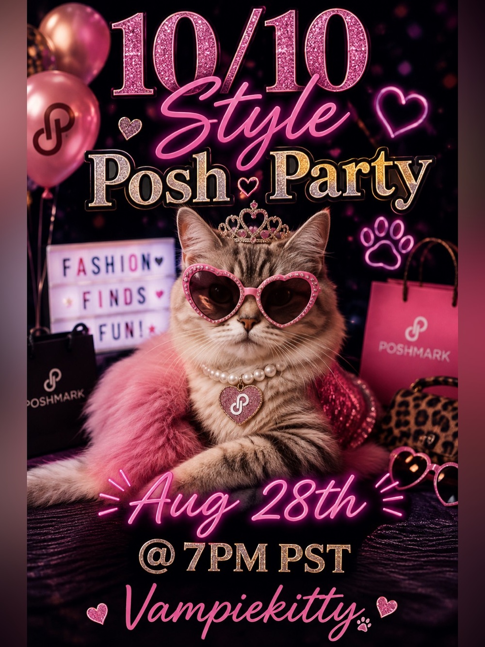 Hosting My 40th Posh Party, "10/10 Style Posh Party", 8/28/26 @7PM PST 🥳TAG PFFS